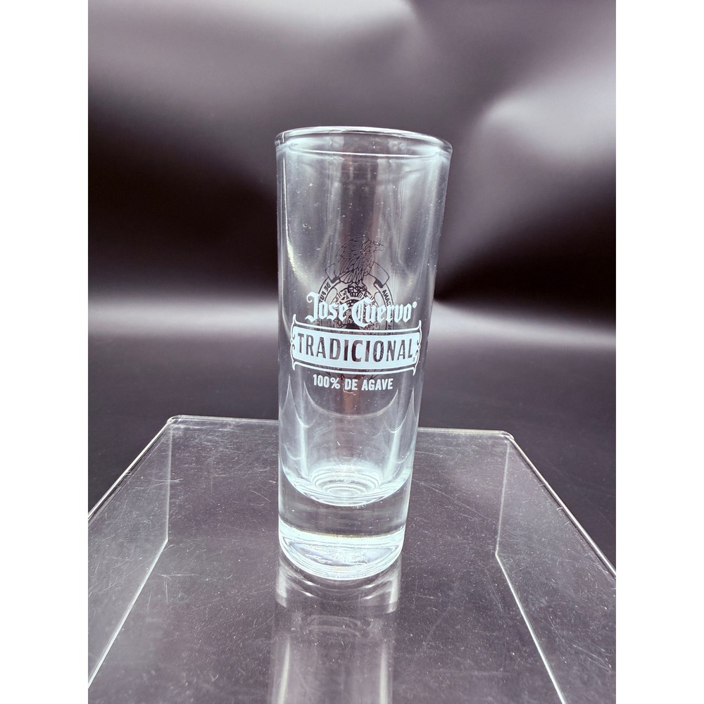 Jose Cuervo Tradicional Shot Glass Mexico Soccer FMF Logo Tall Shooter